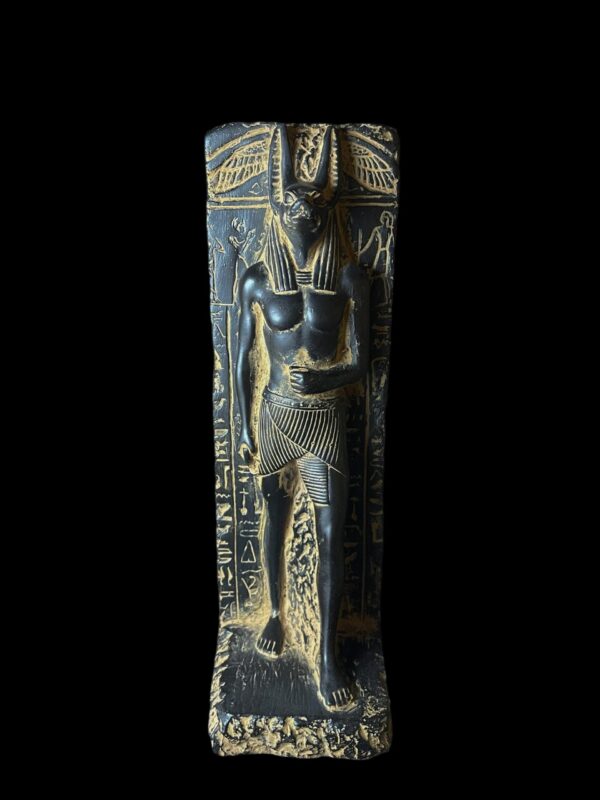 Stone Egyptian God Anubis Statue: Afterlife Decor