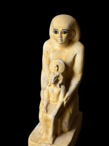 Vintage Ram God Khnum Statue: Egyptian High Priest Sculpture - Image 1