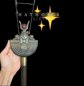 Goddess Hathor Sistrum: Egyptian Musical Instrument, Ancient Artifact - Image 1