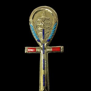 24k Gold Plated Brass Ankh Cross: Egyptian Key of Life - Image 1