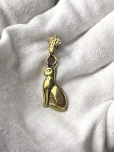 Bastet Cat Pendant: Egyptian Goddess Jewelry, Gift for Cat Lovers - Image 1