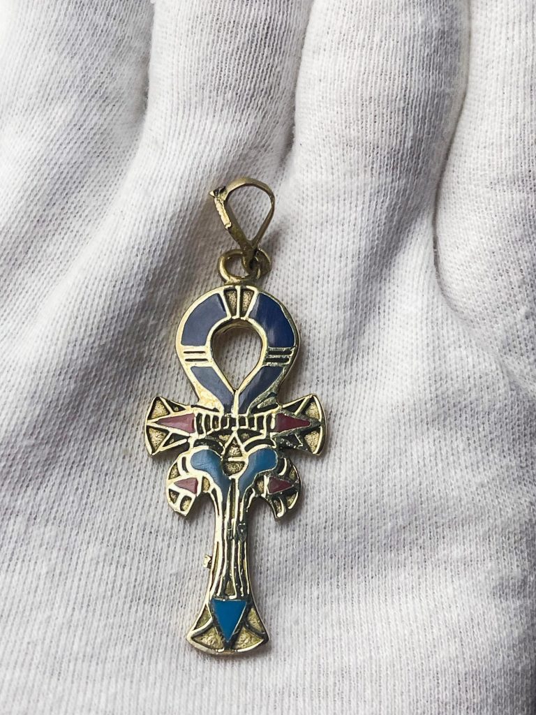 Brass Egyptian Ankh Key of Life Pendant