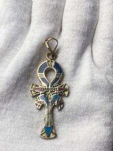 Brass Egyptian Ankh Key of Life Pendant - Image 1