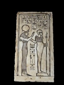 Lioness Goddess Tefnut carved made in Egypt with God Ptah - Image 1