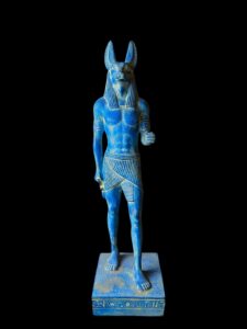 Basalt Stone Egyptian God Anubis Statue - Image 2