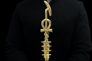 Was Scepter for God Osiris : God Osiris Staff with Brass & 24k Gold - Image 2