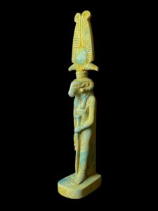 Vintage Ram God Khnum Statue: Ancient Egyptian Decor - Image 2