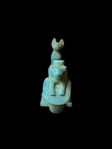Egyptian Goddess Bastet Cat Statue with Sekhmet and Sobek - Image 2