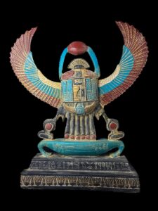 Large Egyptian Winged Scarab: Altar Meditation Home Decor - Image 2