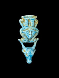 Goddess Hathor Statue: Egyptian Cow Goddess Head - Image 2