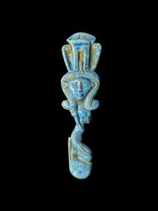 Goddess Hathor statue with High Priest symbol - Image 2