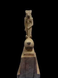 Large Stone Goddess Unut Statue: Egyptian Rabbit Form - Image 2