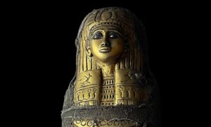 Big Egyptian vintage Ushabti, Shabti with God Anubis. Egyptian replica artifacts - Image 2