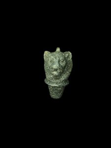 Hand-Carved Gemstone Sekhmet Pendant: Egyptian Lioness Goddess Amulet - Image 2