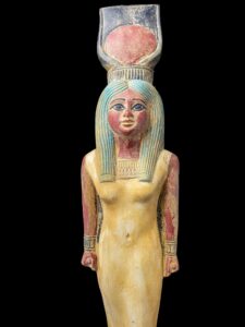 Handmade Goddess Hathor Statuette: Egyptian Decor - Image 2