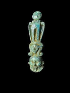 Goddess Hathor with God Bes form statue - Image 2