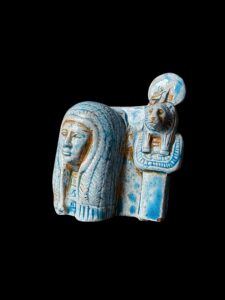 Egyptian Goddess Sekhmet Statue with Queen Head Scene - Image 2