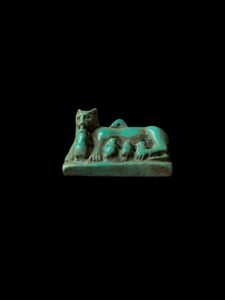 Porcelain Bastet Cat Amulet: Ancient Egyptian Goddess Pendant - Image 2