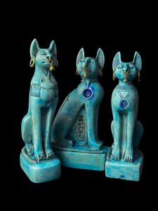 Egyptian Bastet Cat Statue Family: Home Decor Figurine - Image 2