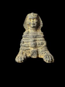 Egyptian Sphinx replica statue made of Stone, Sphinx statuette. - Image 2