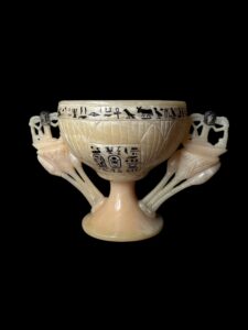 Alabaster Lotus Chalice: King Tutankhamun Wishing Cup - Image 2