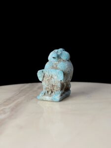 Porcelain Egyptian Baboon Statue: Museum Replica - Image 2