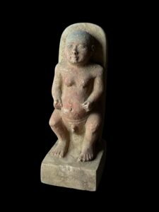 Ancient Egyptian Limestone Dwarf Statue - Image 2