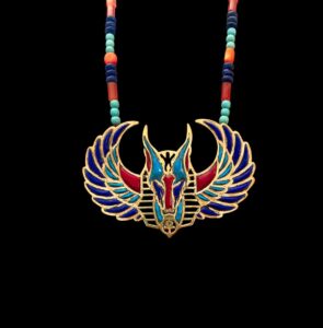 Egyptian God Anubis Pectoral Pendant Necklace - Image 2