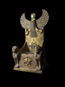 King Tutankhamun Throne: Eye of Horus, Winged Scarab & Goddess Nekhbet - Image 2