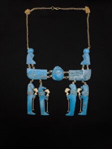 Porcelain Winged Scarab Pectoral: 24k Gold Nefertiti Replica - Image 2