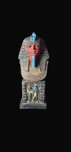 Egyptian King Tutankhamun Statue with Horus and Cleopatra - Image 2