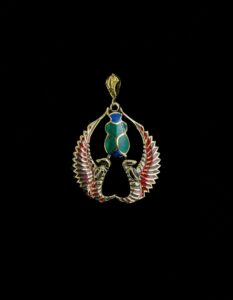 Egyptian Scarab Pendant Necklace: Cobra Symbol, Good Luck Amulet - Image 2