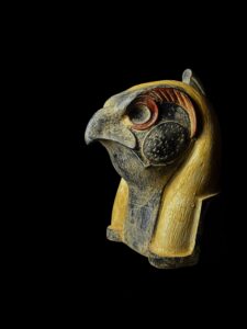 Basalt Egyptian God Horus Statue: Falcon God of Sky Art - Image 2