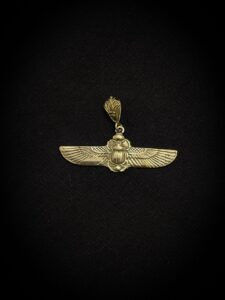 Egyptian Scarab Wings Pendant Necklace: Good Luck Charm - Image 2