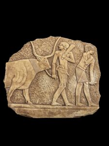 Egyptian Agriculture Scene Relief: Ancient Farming Decor - Image 2