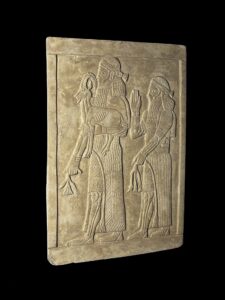 Men bringing offerings relief , relief from the Palace of Sargo, assyrian art Sculpture - Image 2