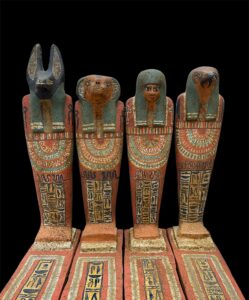 Sons of Horus Canopic Jars: Egyptian Ushabti Figurines - Image 2