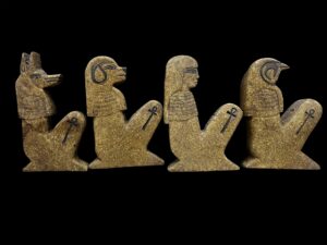Ancient Egyptian Canopic Jars: Sons of Horus Figurines - Image 2