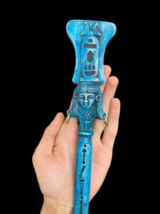 Goddess Hathor Sistrum Wand: Ancient Egyptian Musical Instrument - Image 2