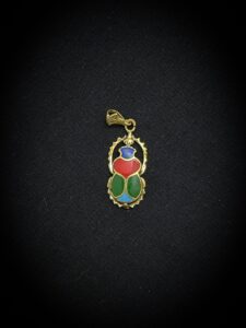 Egyptian Scarab pendant necklace, The decorative Good luck scarab in Ancient Egypt. - Image 2