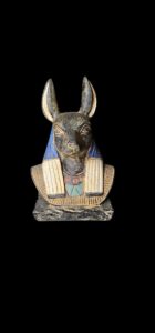 Egyptian God Anubis Bust: Altar Statue - Image 2