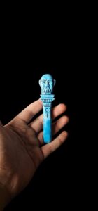 Hand Carved God Bes Statue: Egyptian Stone Art Decor - Image 2