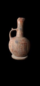 Vintage Egyptian Alabaster Vase: Anubis Decor - Image 2