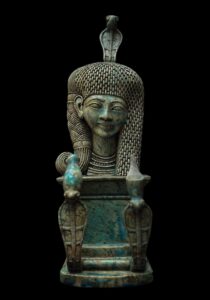 Handcarved Flamestone Egyptian Queen Statue: Rare Ancient Decor - Image 2