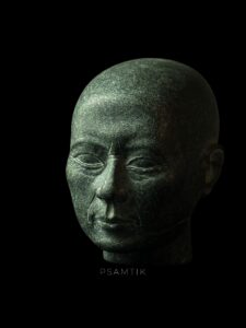 Pharaoh Psamtik Head statue made of Diorite stone. - Image 2