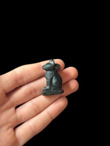 Basalt Bastet Cat Amulet, Egyptian Goddess Pendant - Image 2
