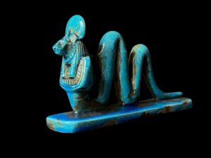 Ancient Egyptian Sekhmet Statue: Lion Goddess with Cobra Body - Image 2