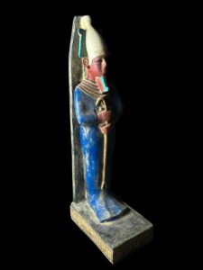 Basalt Egyptian God Osiris Statue: Natural Colors - Image 2