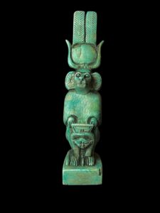 Rare Egyptian God Thoth Statue with Hathor and Sobek - Image 2