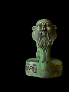 Egyptian Bastet Cat Statue with God Bes Face - Home Decor - Image 2